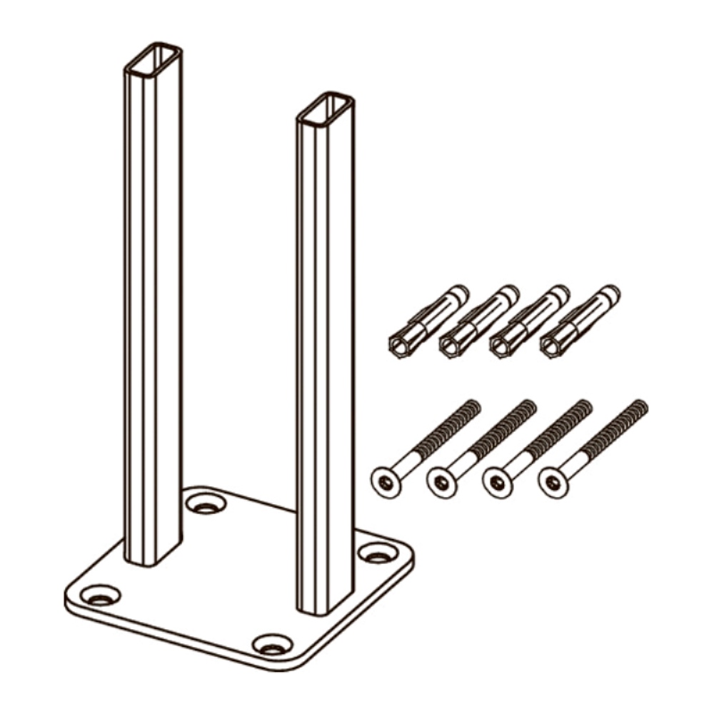 Кронштейн Tece TECEprofil двойной для тонких перегородок 9030030 2 Кронштейн Tece TECEprofil двойной для тонких перегородок 9030030 — изображение 2