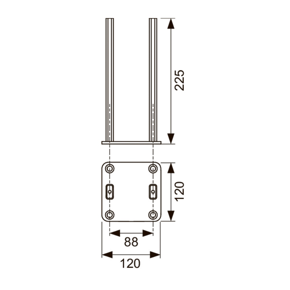 Кронштейн Tece TECEprofil двойной для тонких перегородок 9030030 3 Кронштейн Tece TECEprofil двойной для тонких перегородок 9030030 — изображение 3