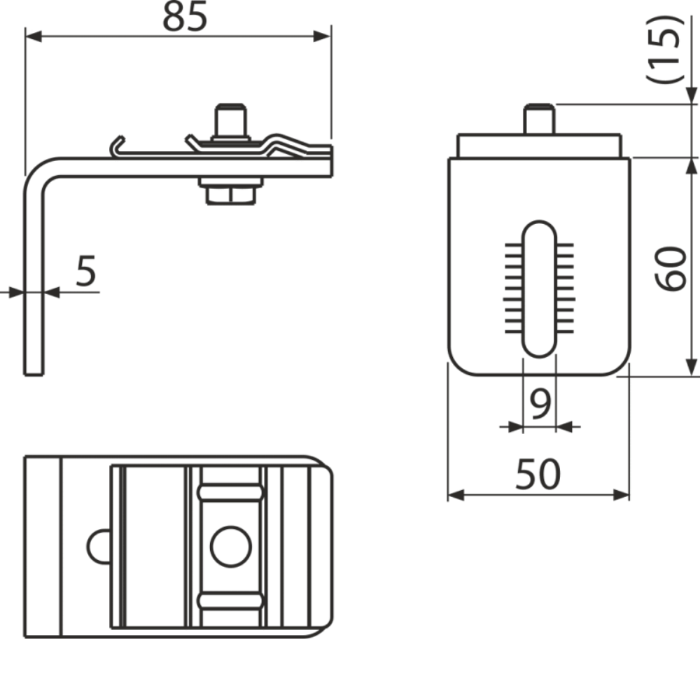 Скоба для профилей Alcadrain AlcaSystem простая AS-P012 2 Скоба для профилей Alcadrain AlcaSystem простая AS-P012 — изображение 2